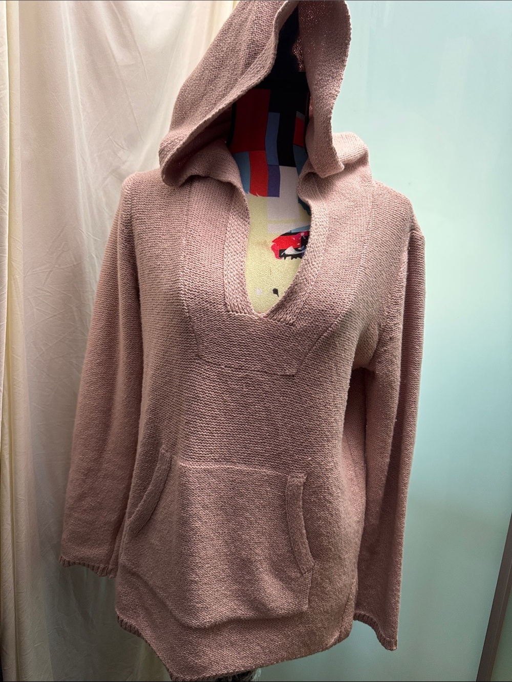 Wilfred Dusty Pink Hooded Knit Pullover